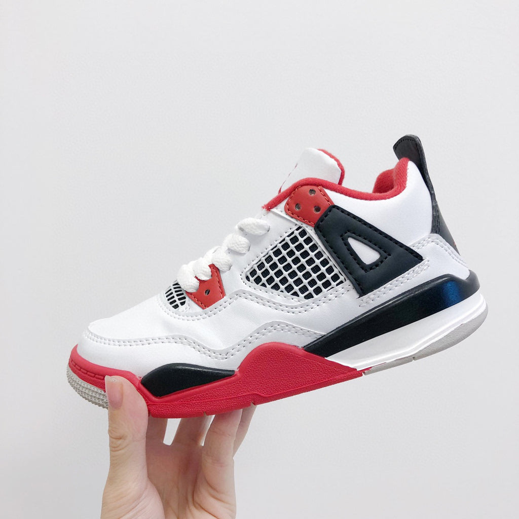 Joe 4 top layer children's shoes" white, black, red"