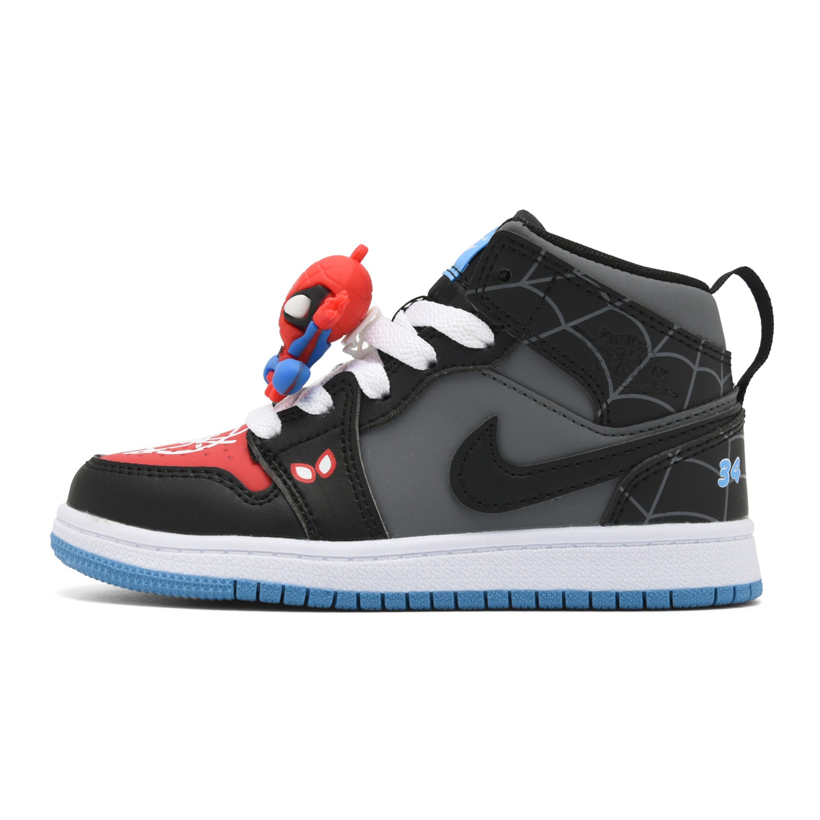 ordan/Jordan children's shoes Spider-Man cartoon doll" black, gray, red"