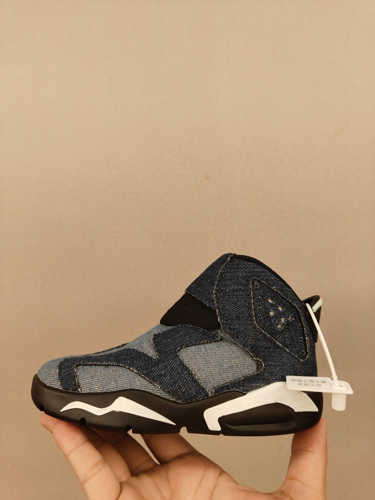 Joe 6 Velcro leather basketball shoes" black"