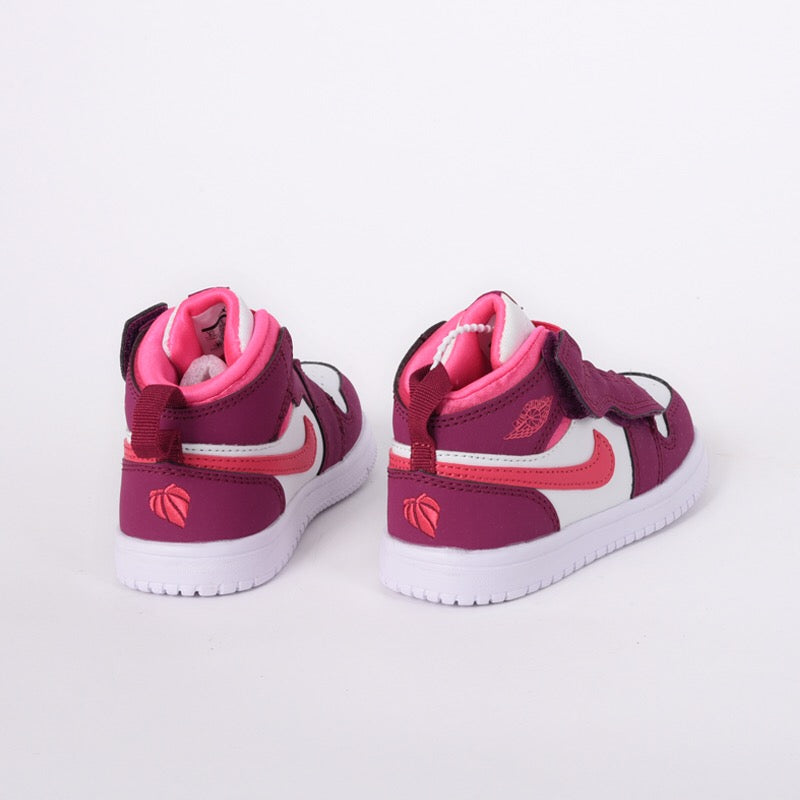 Jordan high top elastic band" white, deep purple"