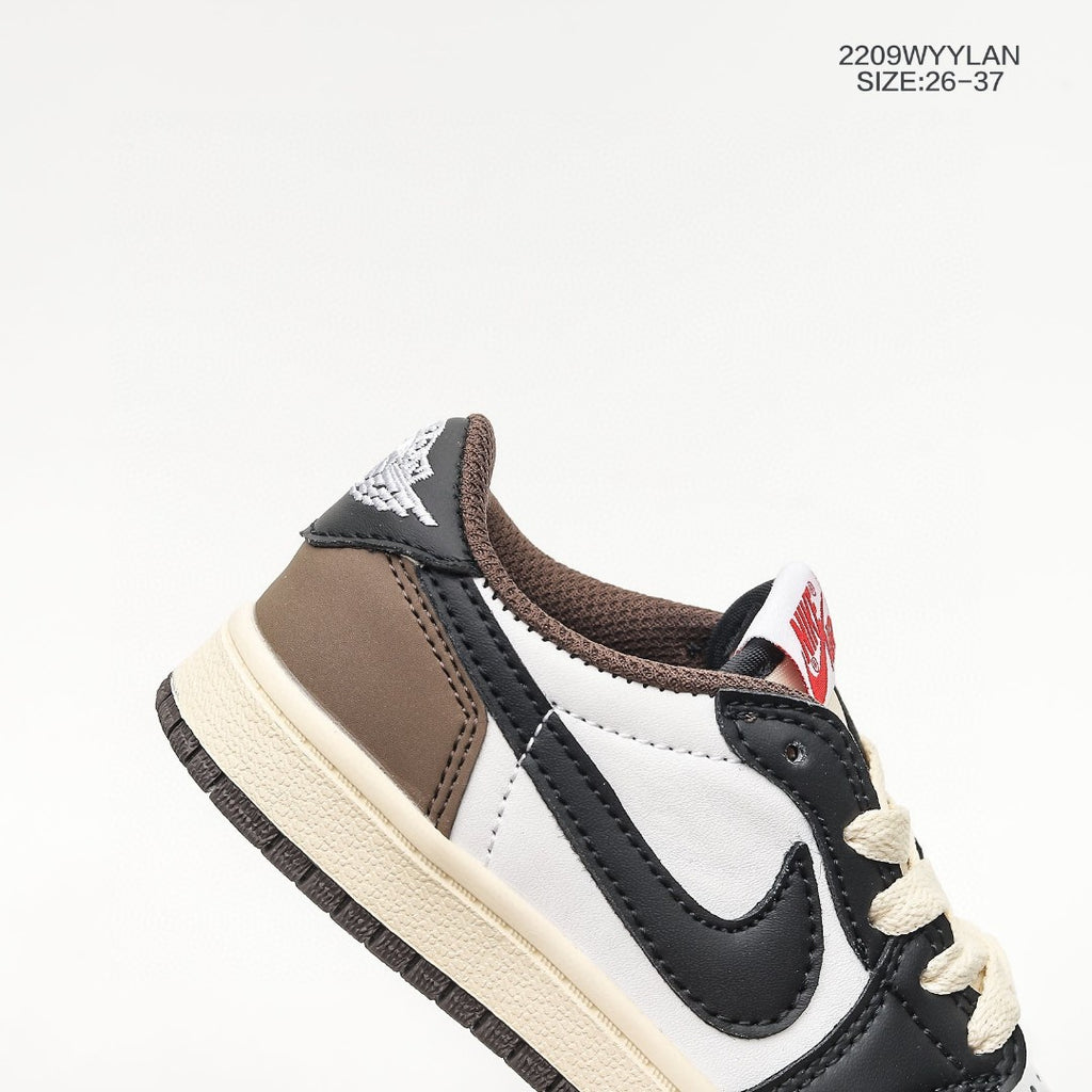Jordan low-top hook series" white, black, brown, cream"