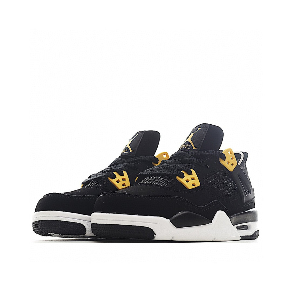 NK AJ 4th generation lace-up basketball air cushion children's shoes" black, gold"