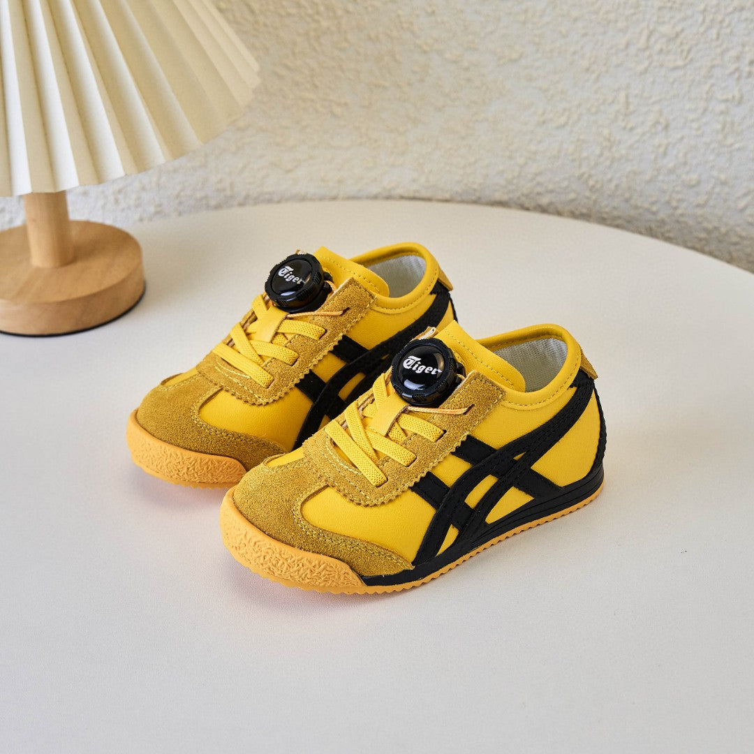 ASICS Tiger MEXICO 66 Swivel Buckle Kids Shoe" yellow"