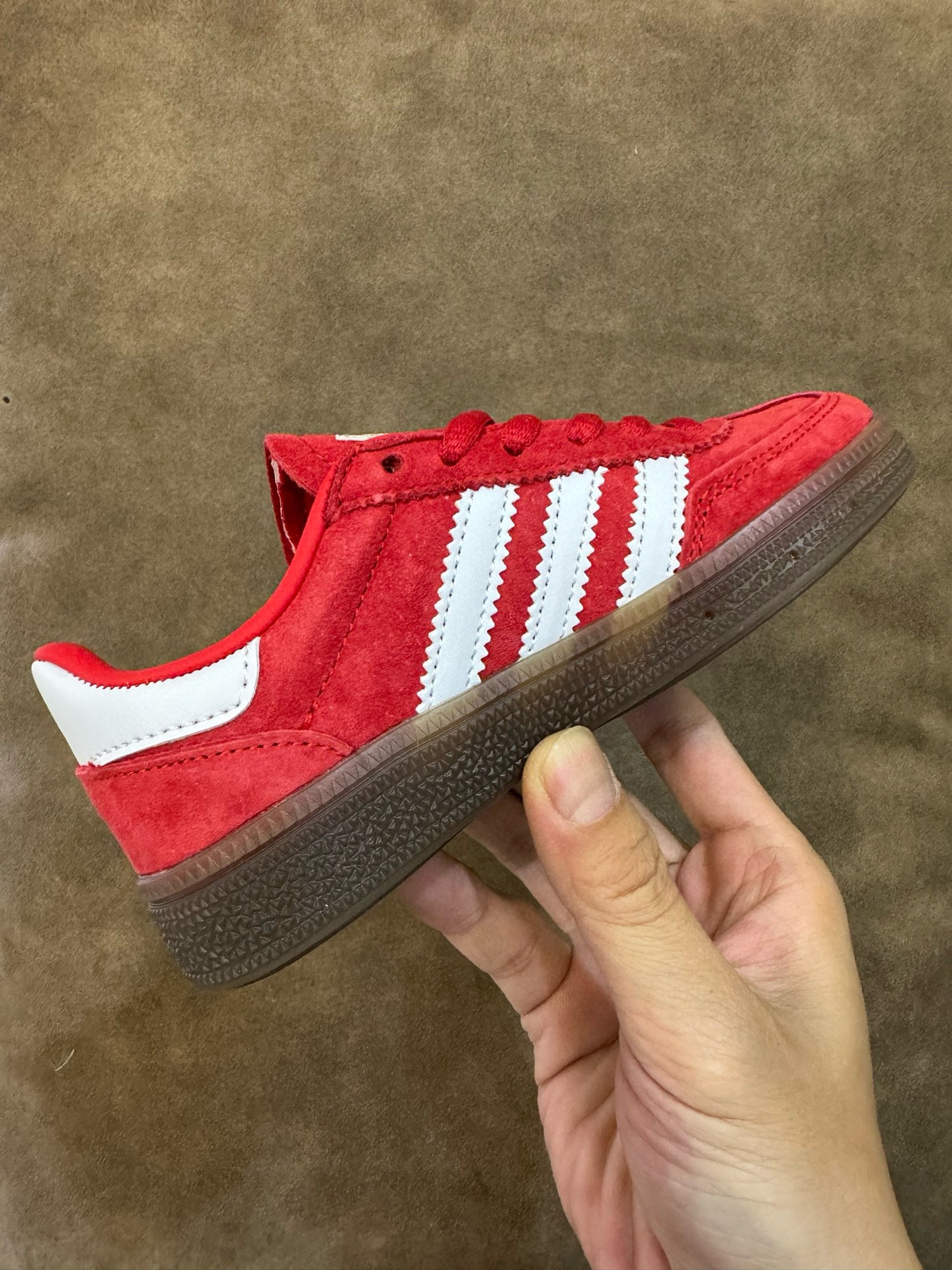 Adidas training 3 generation pig leather children's shoes" red"