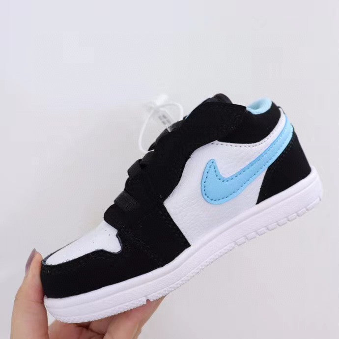 Jordan low top elastic band" white, black, blue"