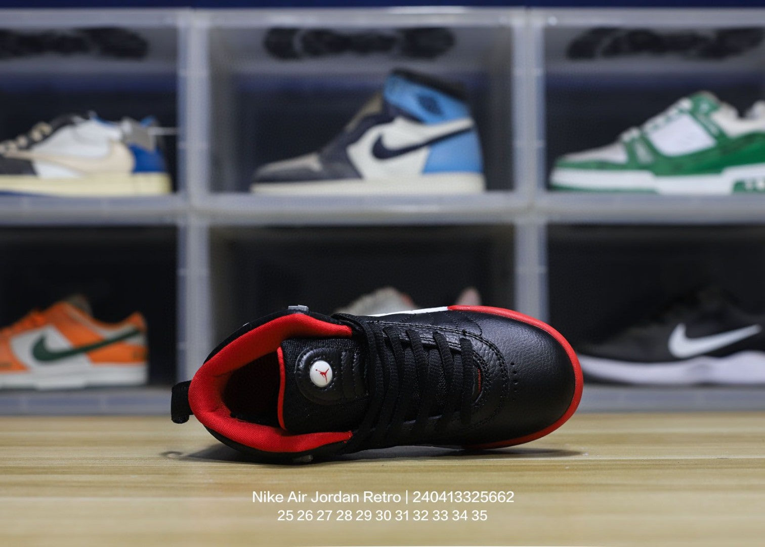 Jordan trendy children's shoes" black, red"
