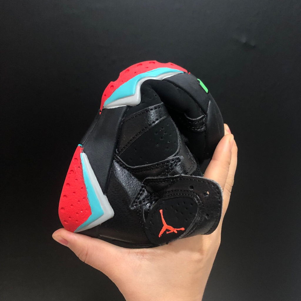 Jordan 7" black, orange, blue"