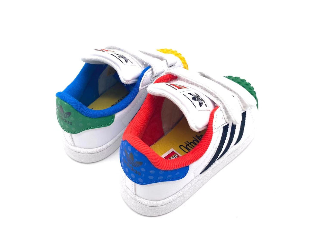 Adidas classic shell toe children's shoes" white, red, blue, green"