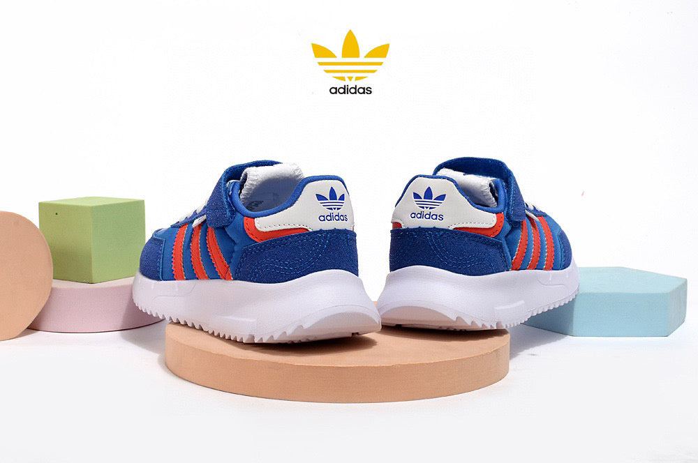 Adidas clover lightweight soft sole" blue, red"