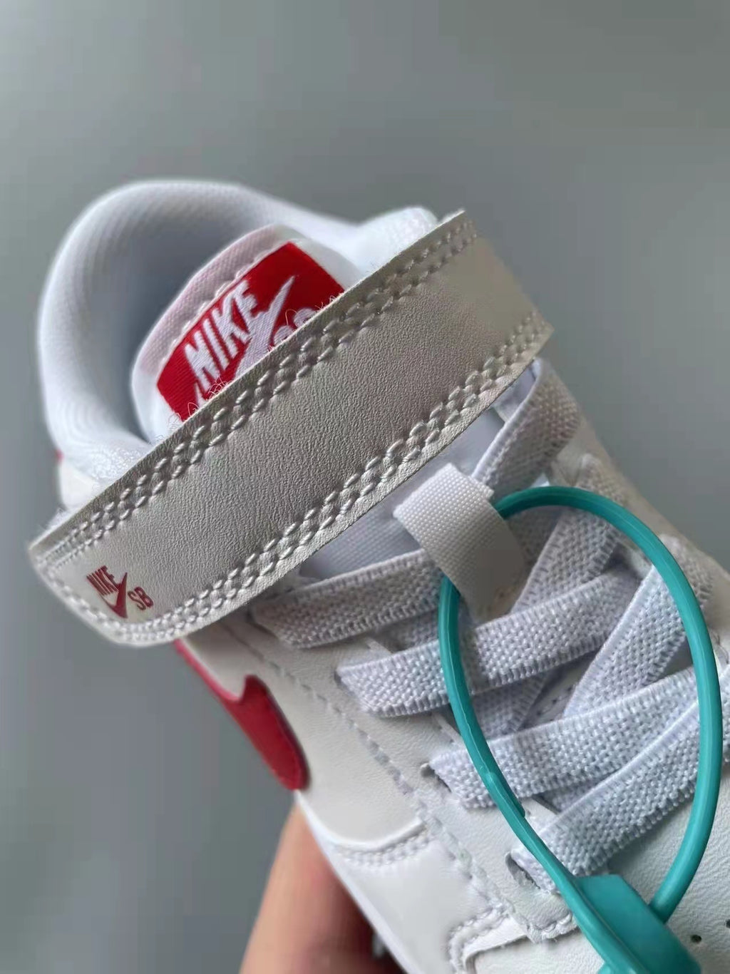 SB Velcro children's shoes" white, red"