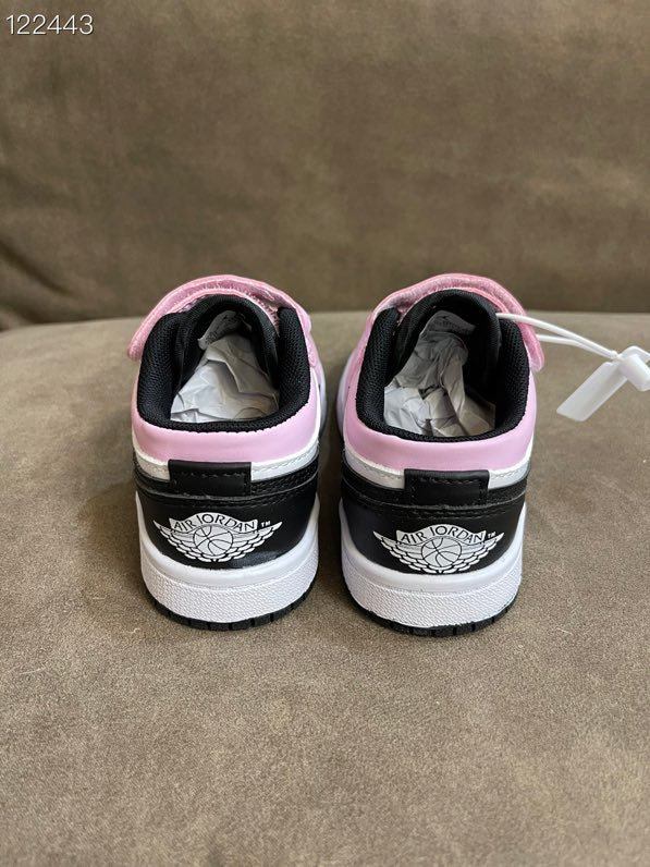 AIR JORDAN 1 low-top Velcro"  white, pink, black"