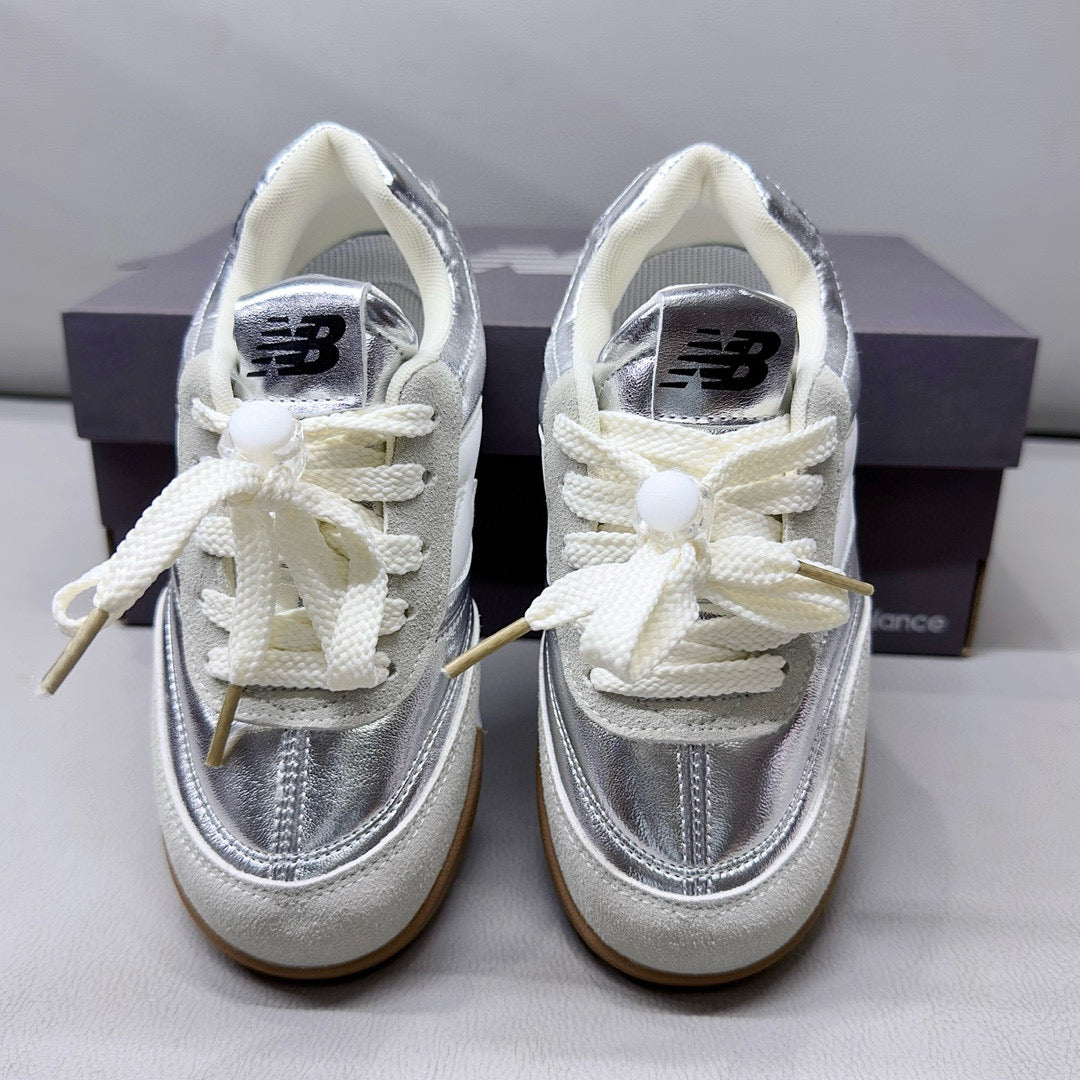 NB URC42LA lace-up buckle children's shoes" gray, silver"