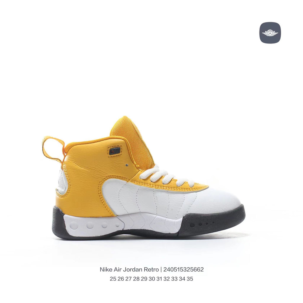 Jordan Retro-combat basketball shoes " White, Yellow"