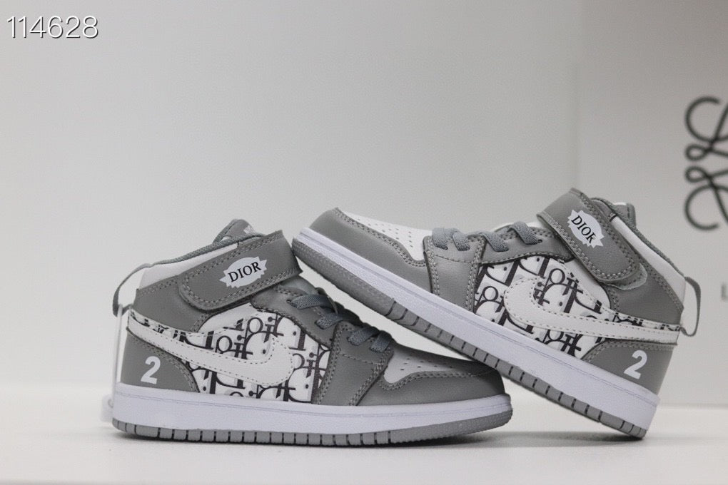 Joe's high-top Velcro children's shoes" cream gray, white"