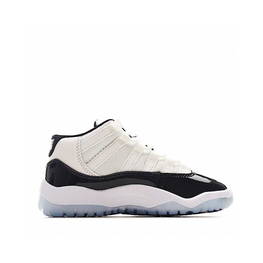 The classic AJ11 is back, mid-top" white, black"