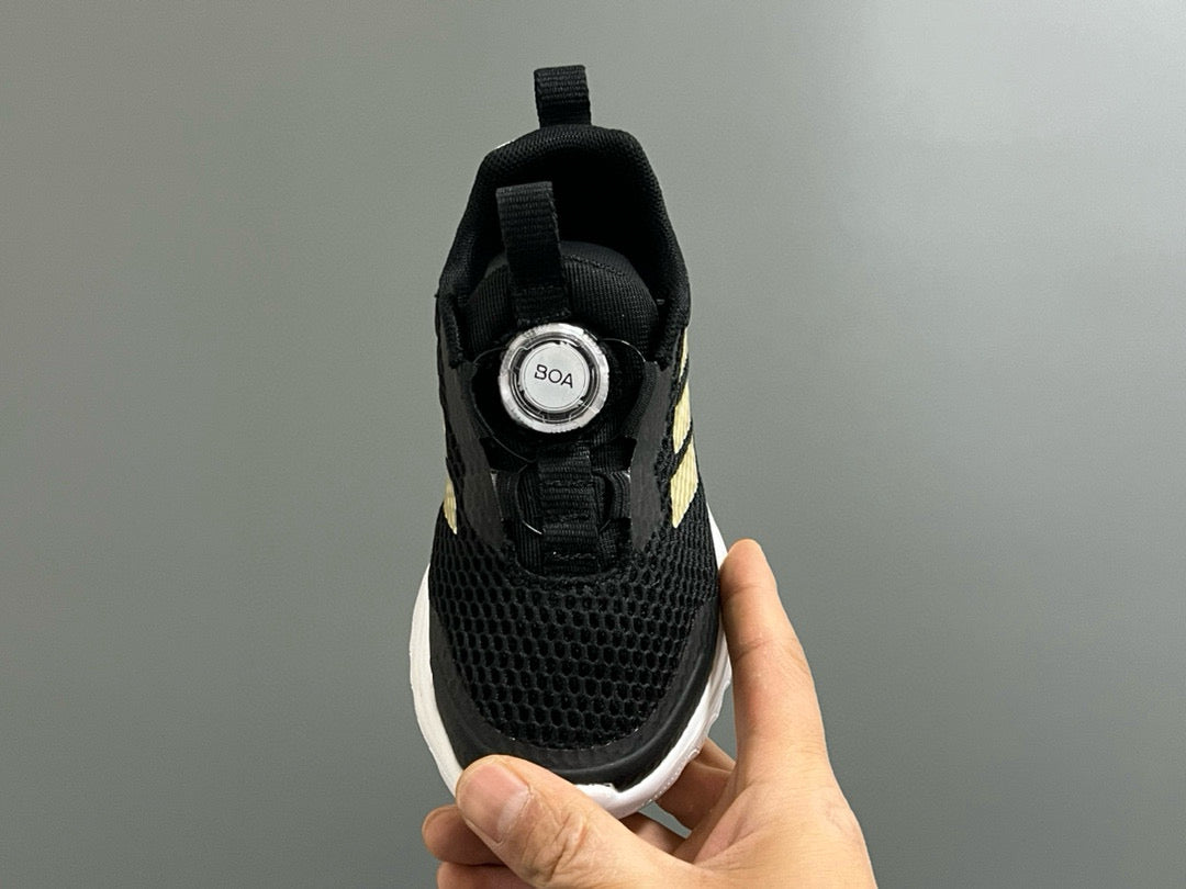 Adidas BOA lock 3 mesh shoes for children" black, gold"
