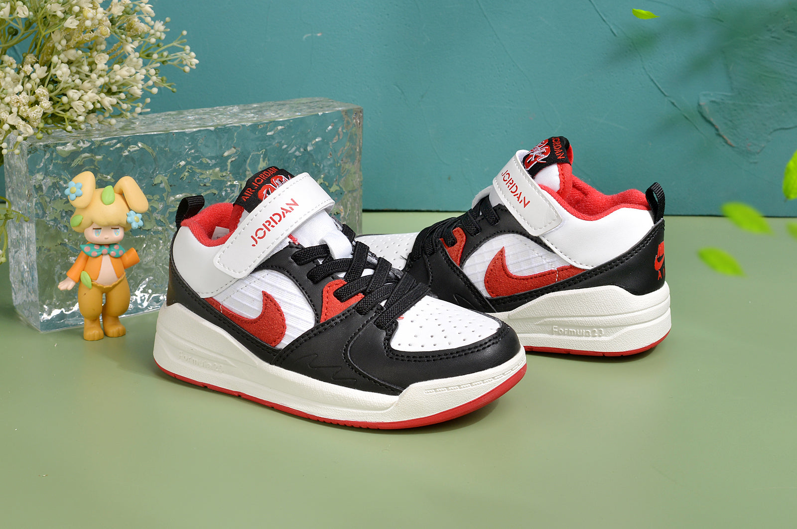 Nike Jordan 90 children's casual shoes" white, black, red"