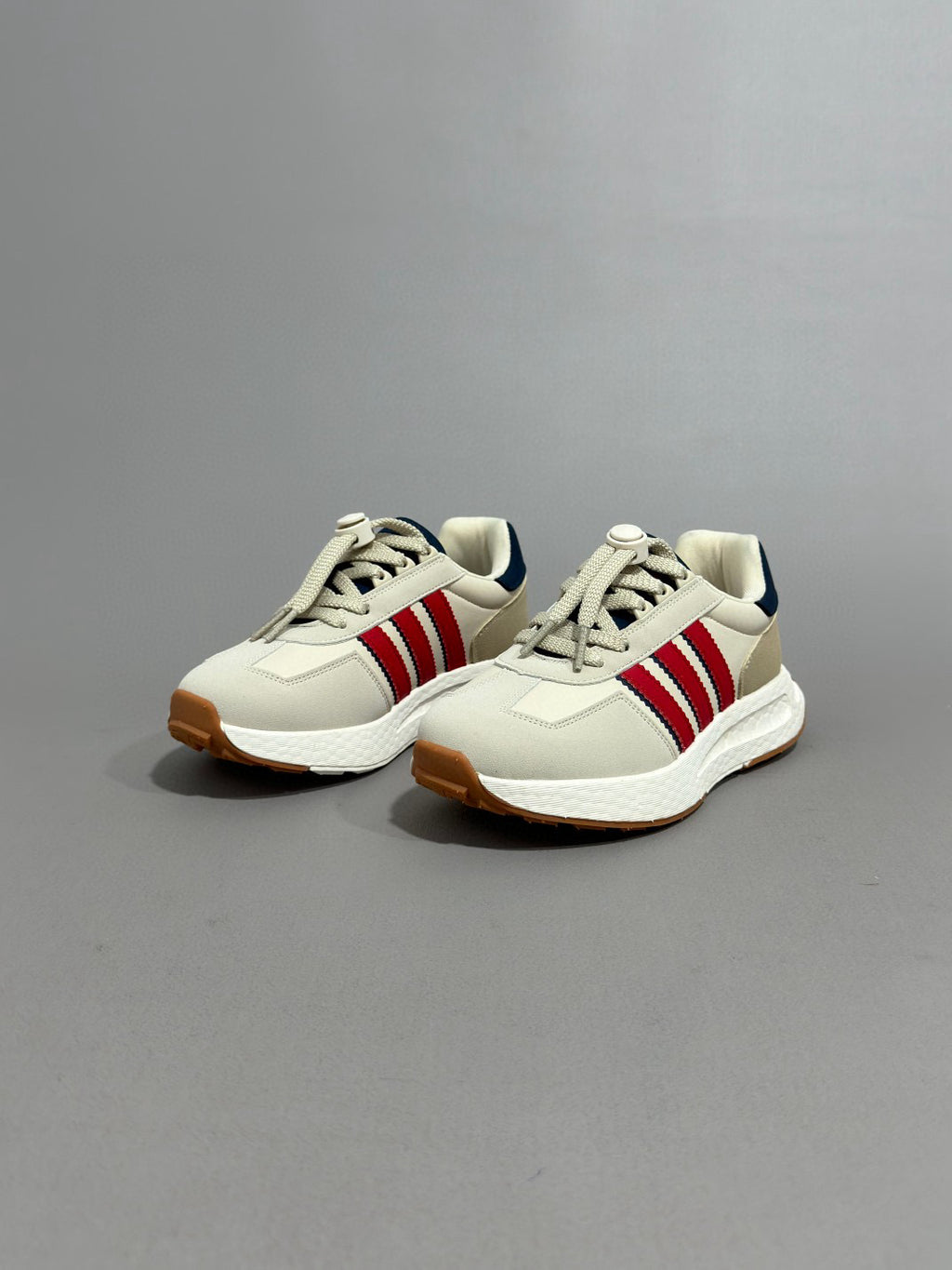 Adidas Popcorn Running Shoes" gray, white, red"