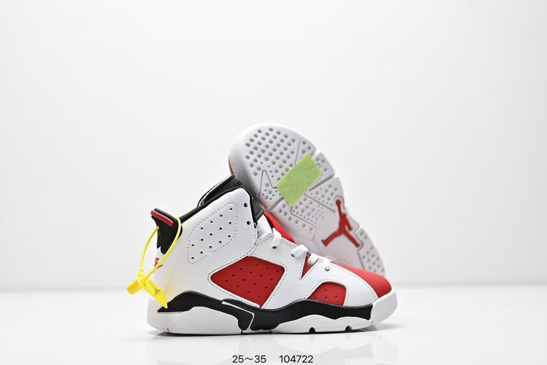 Joe 6 split leather children's shoes"white, red"