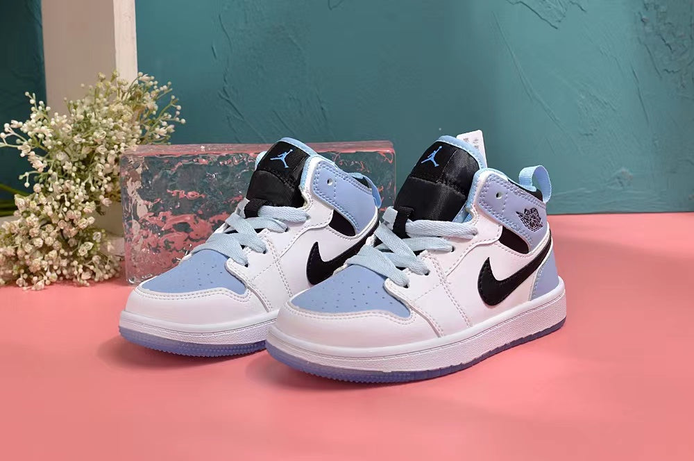 Jordan AJ1 children's shoes" blue, white"