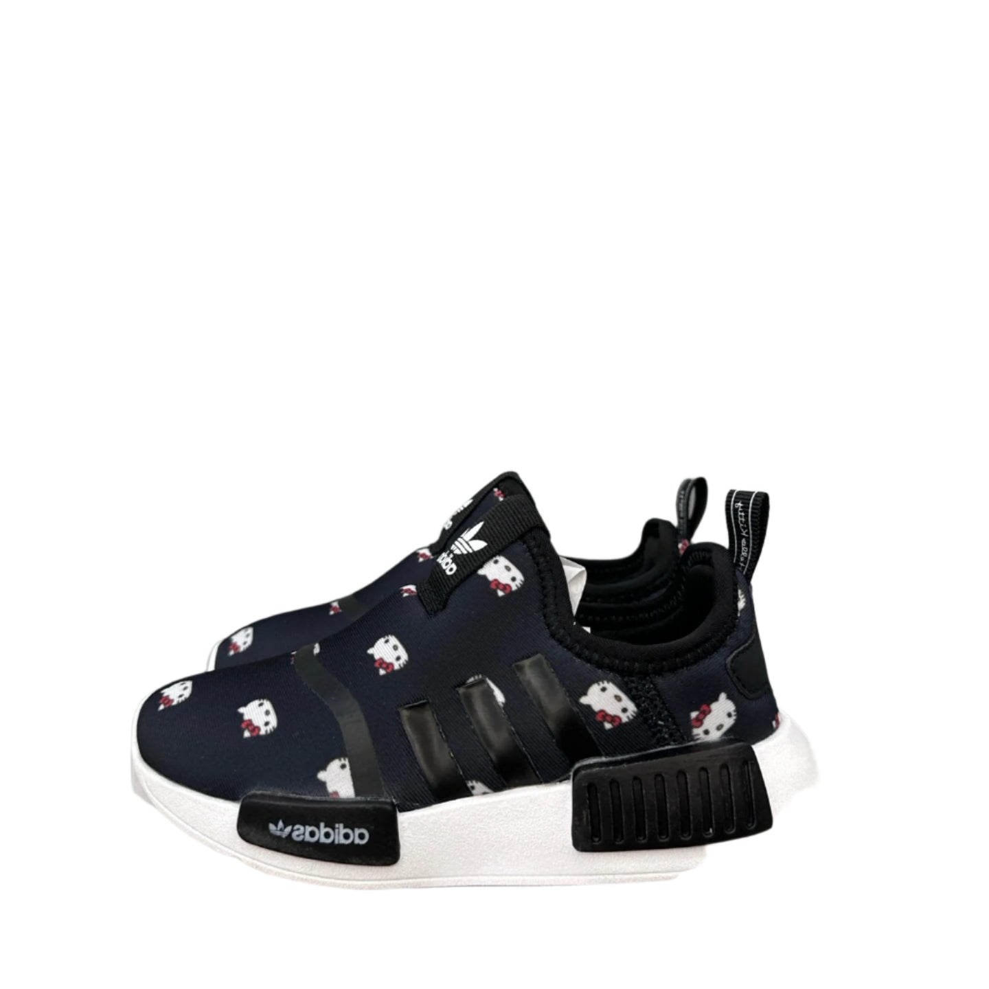 NMD slip-on shoes for kids" black with design"