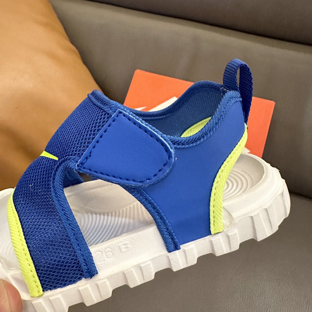 NK cute little closed toe mesh sandals" blue"