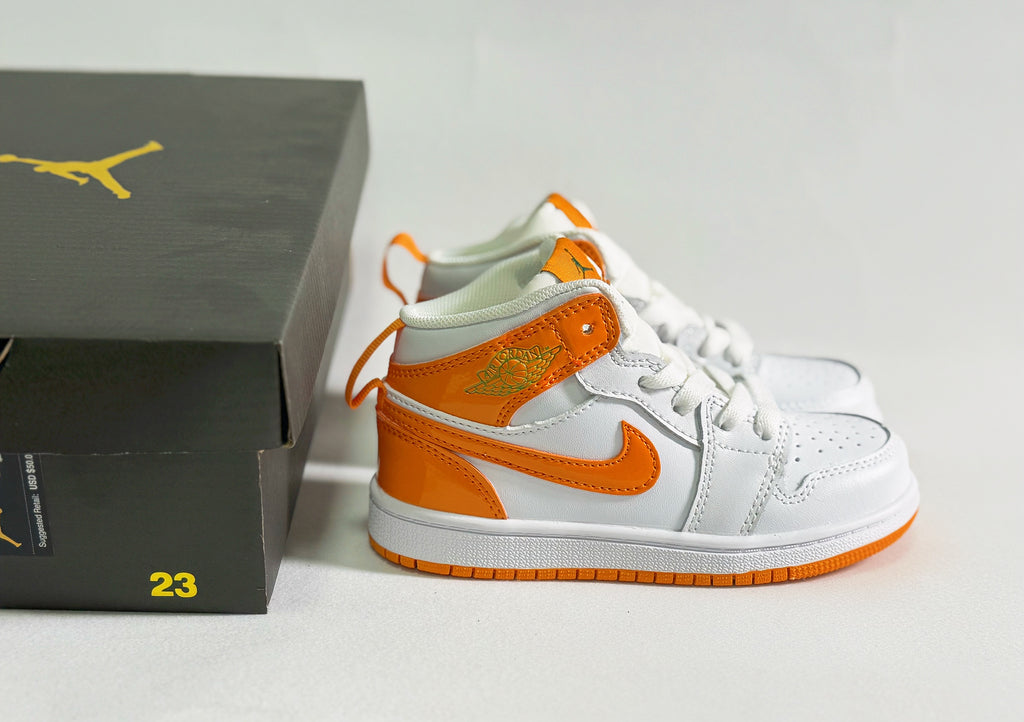 Joe 1 lace up" white, orange"