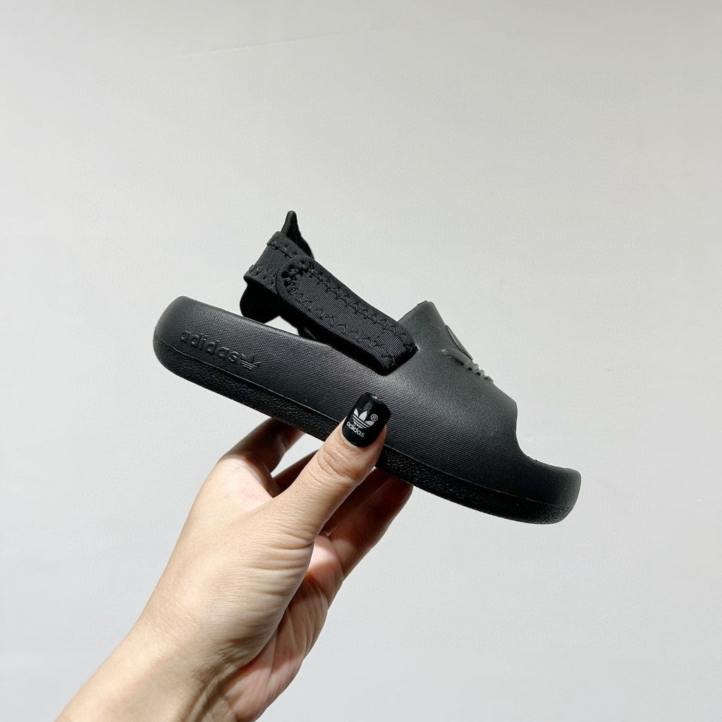 Adidas clover soft thick sole detachable two-wear children's sandals" black"