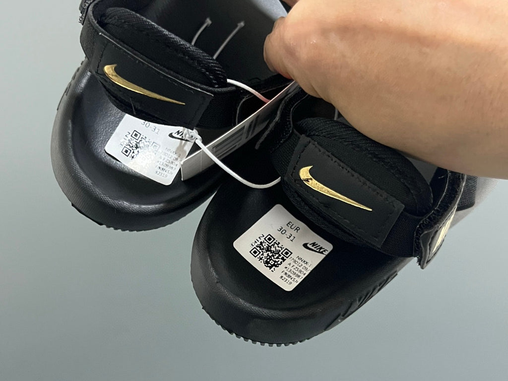 NK new two-way children's sandals" black, gold"