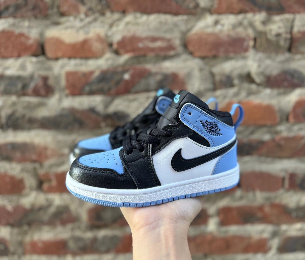 Joe 1 lace up" white, black, & blue"