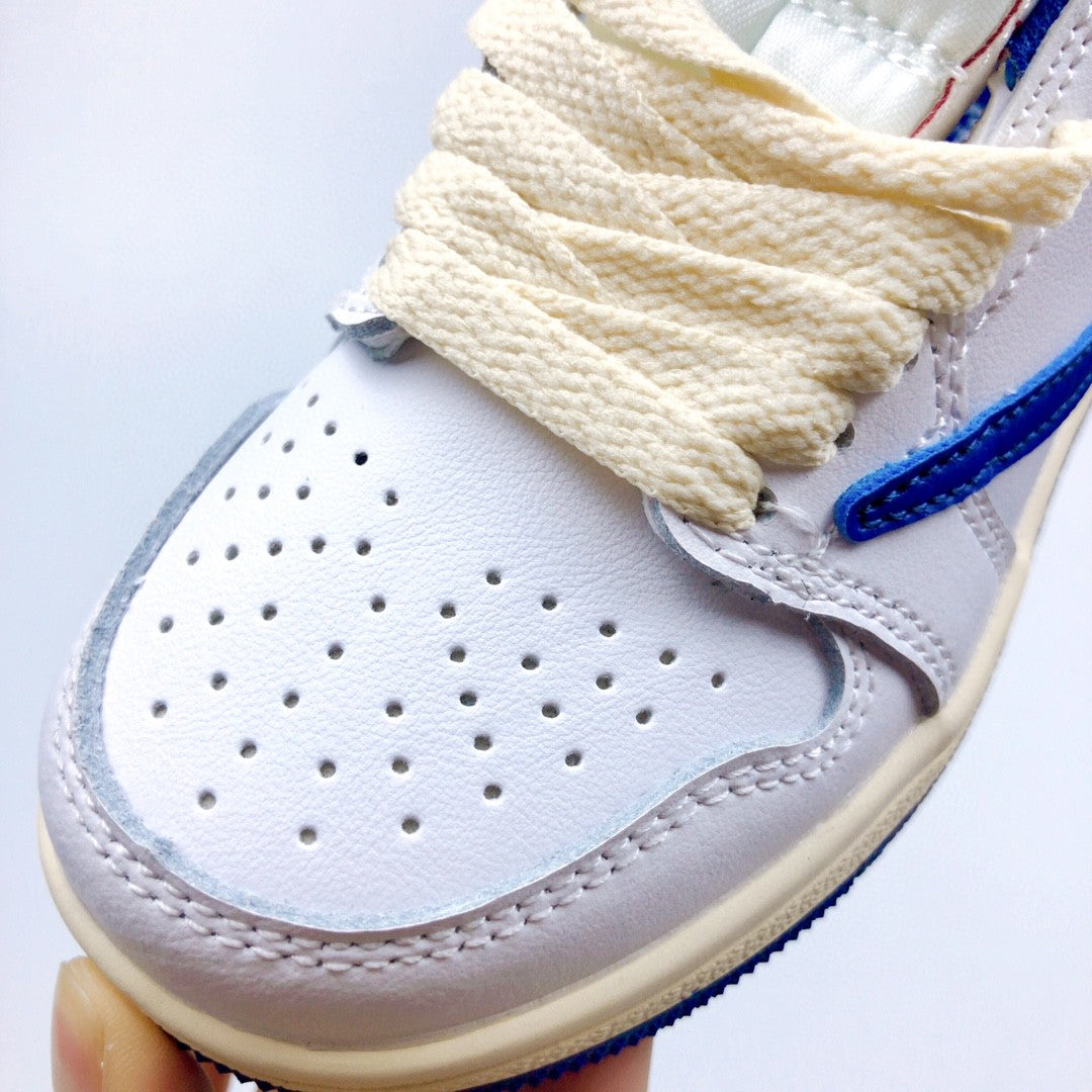 Jordan low-top reverse hook black warrior" white, blue"