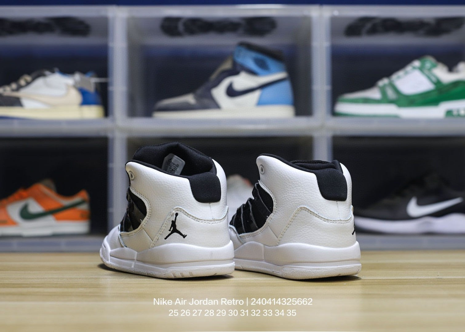 Jordan trendy children's shoes" black, white"