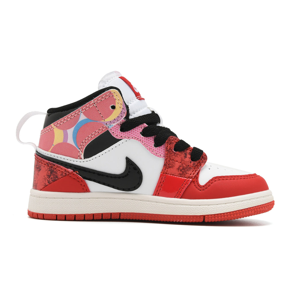 AJ-127" pink, white, red"
