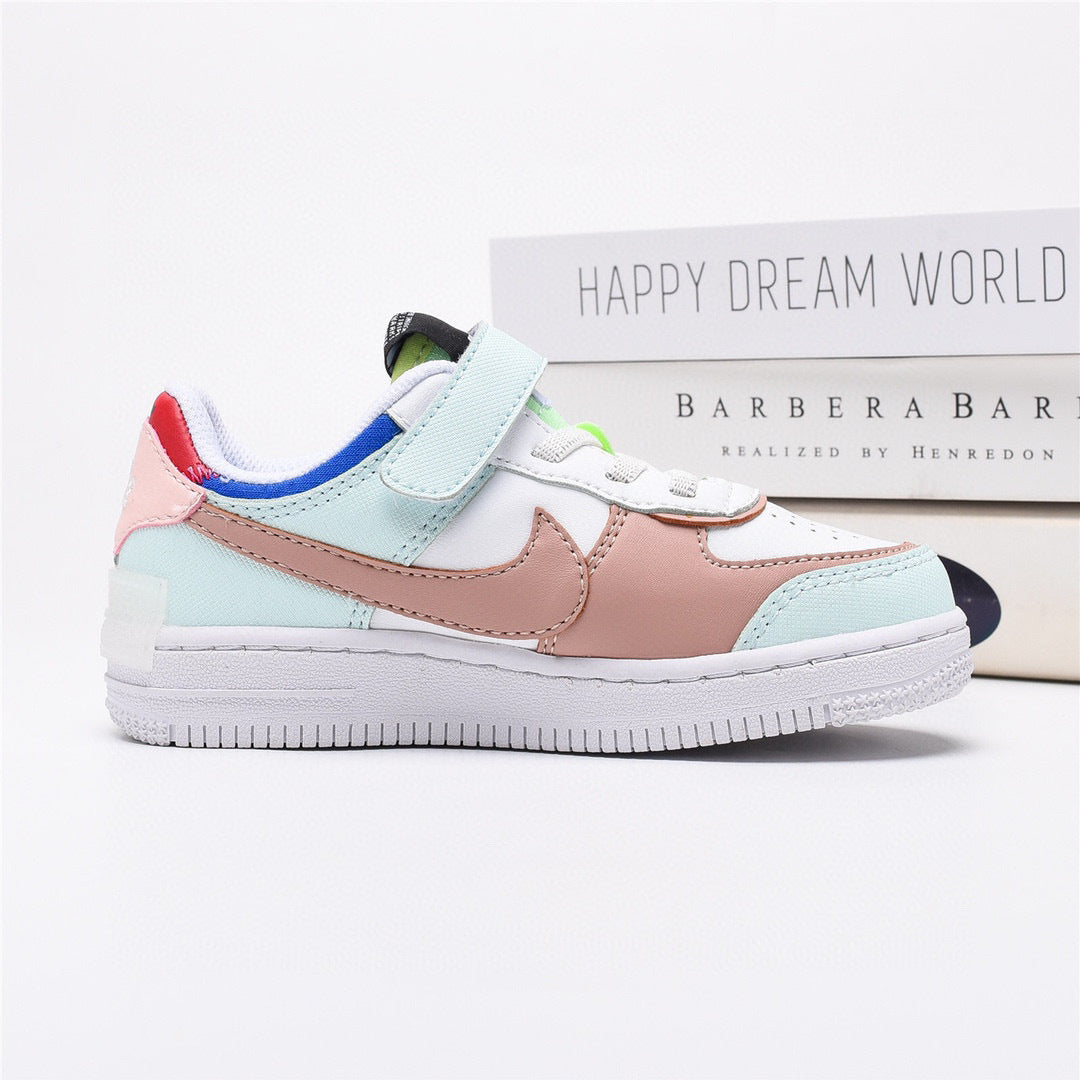 Air Force Macaron Velcro " white, sky blue"