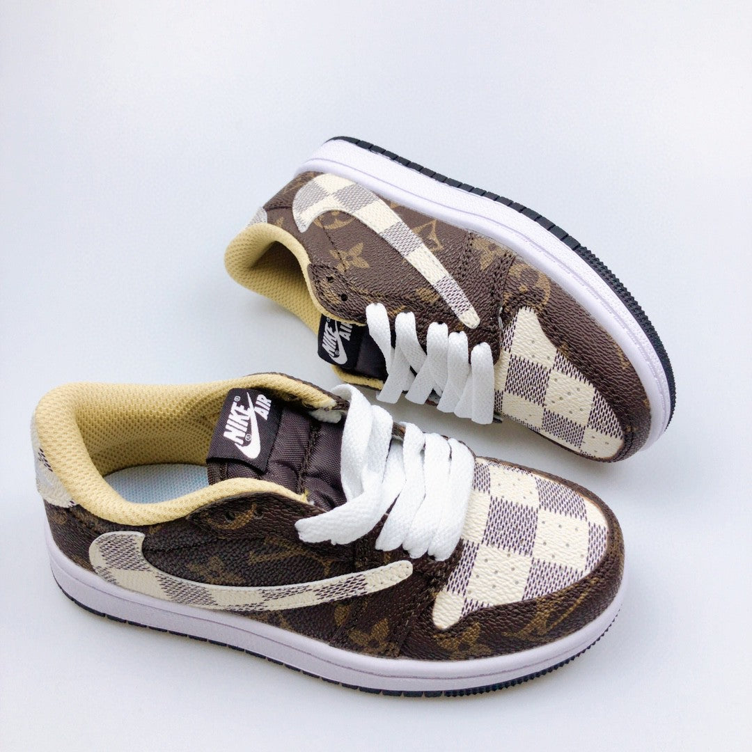 Jordan low-top reverse hook black warrior" brown , cream"