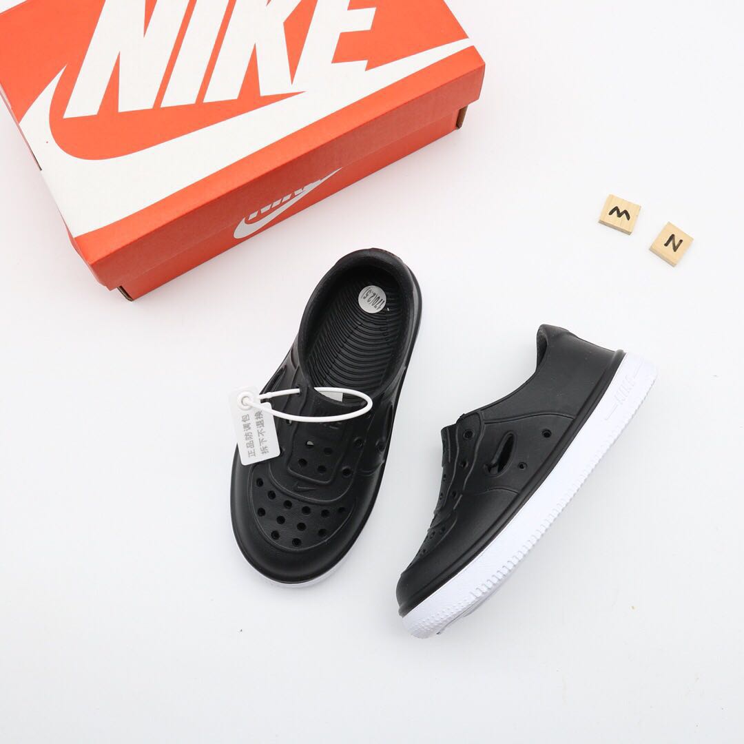 Nike Air Force Hole Shoes Beach Sandals" black"