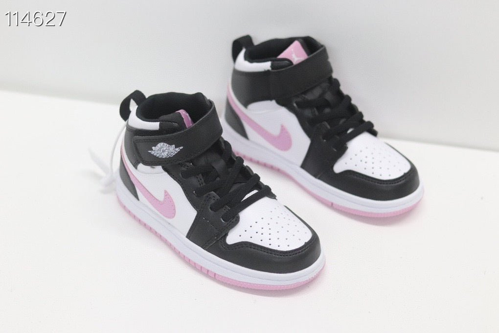 Joe's high-top Velcro children's shoes" white, black, pink"