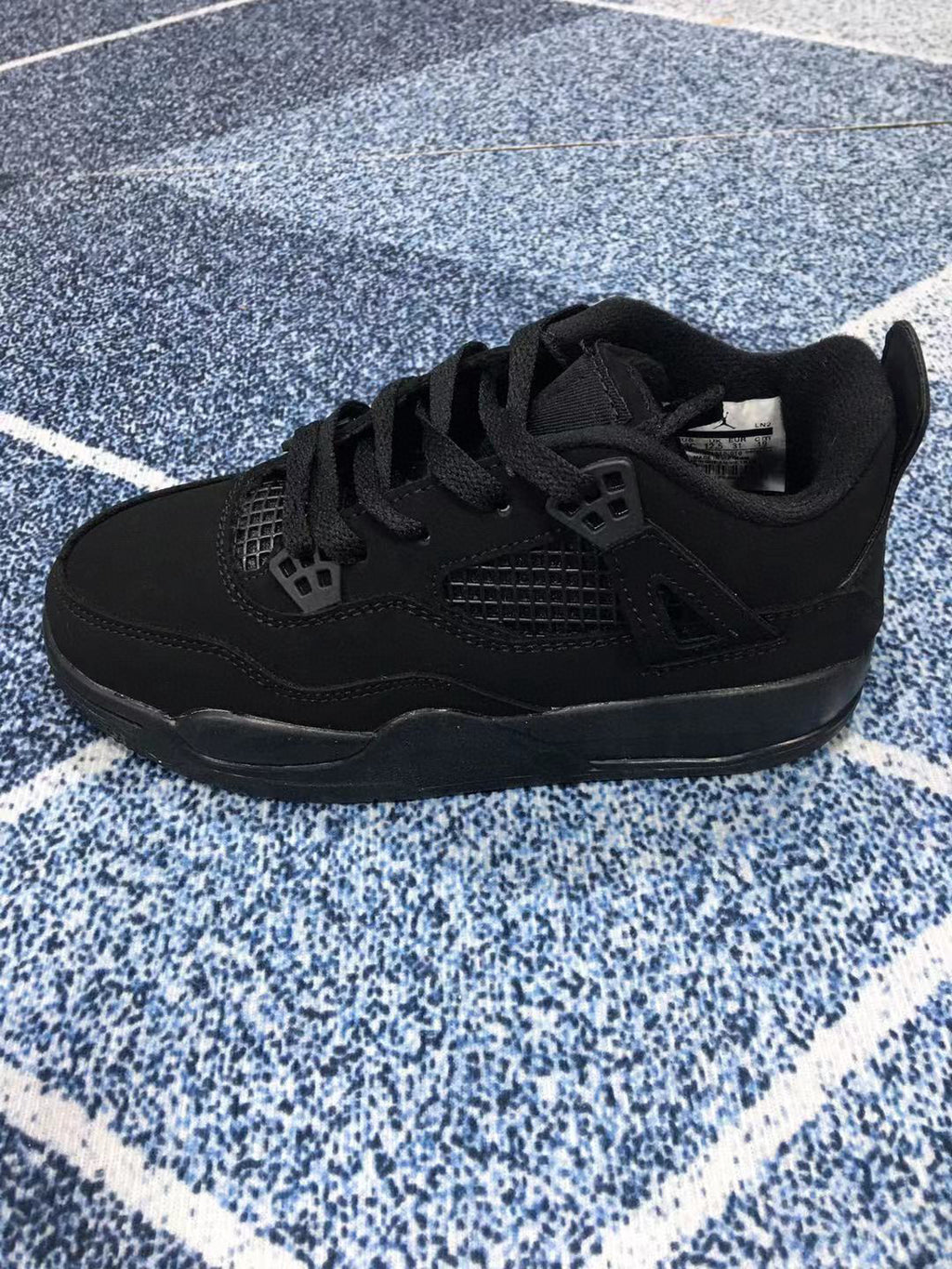 Jordan 4 children's sports shoes" black"