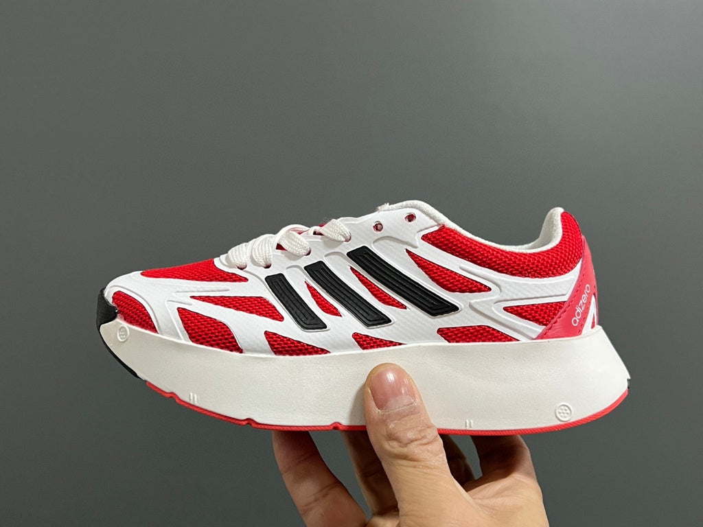 A's new children's shoelace buckle swing sports shoes" white, red"