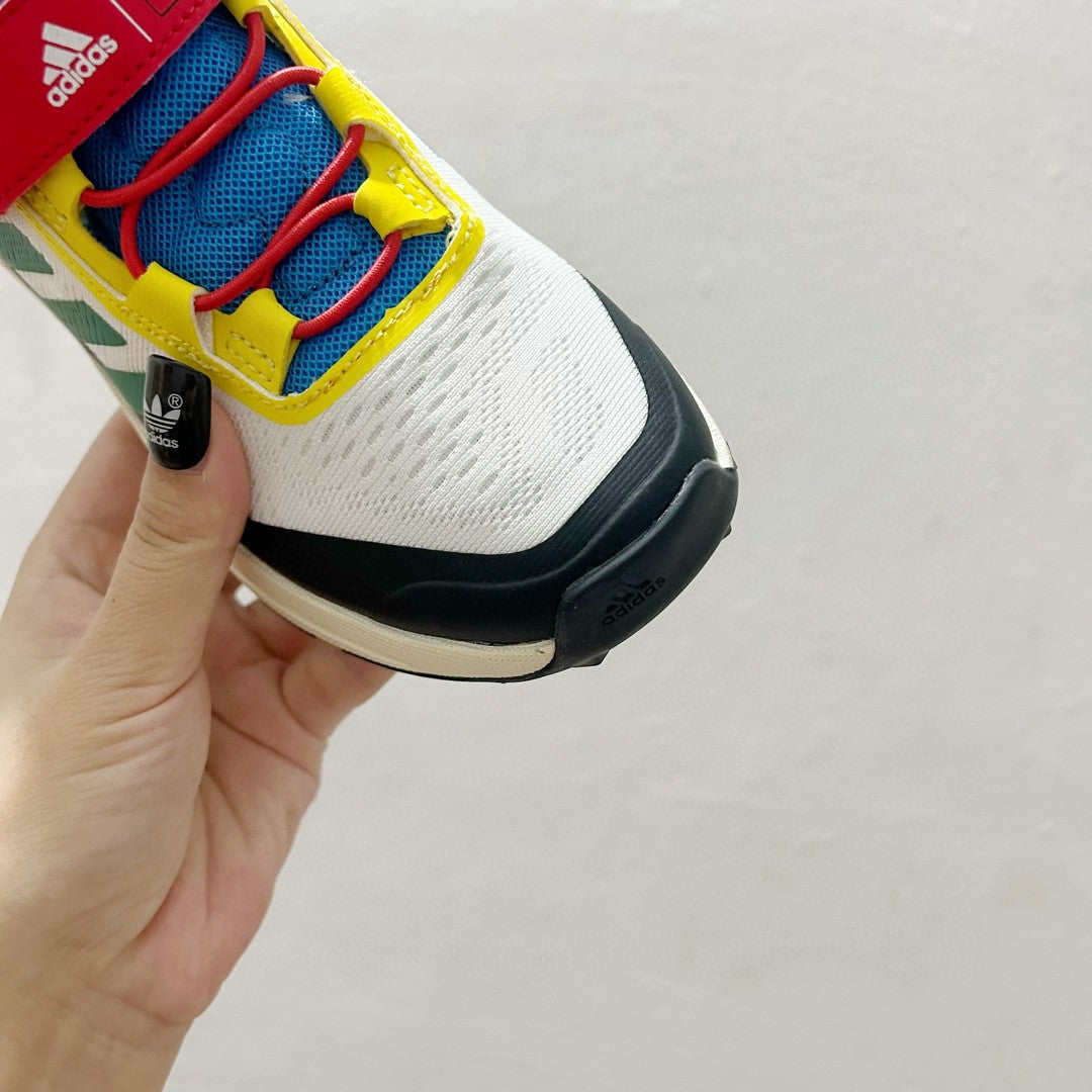 AD Lego joint outdoor lightweight children's sports shoes" white, blue, yellow"