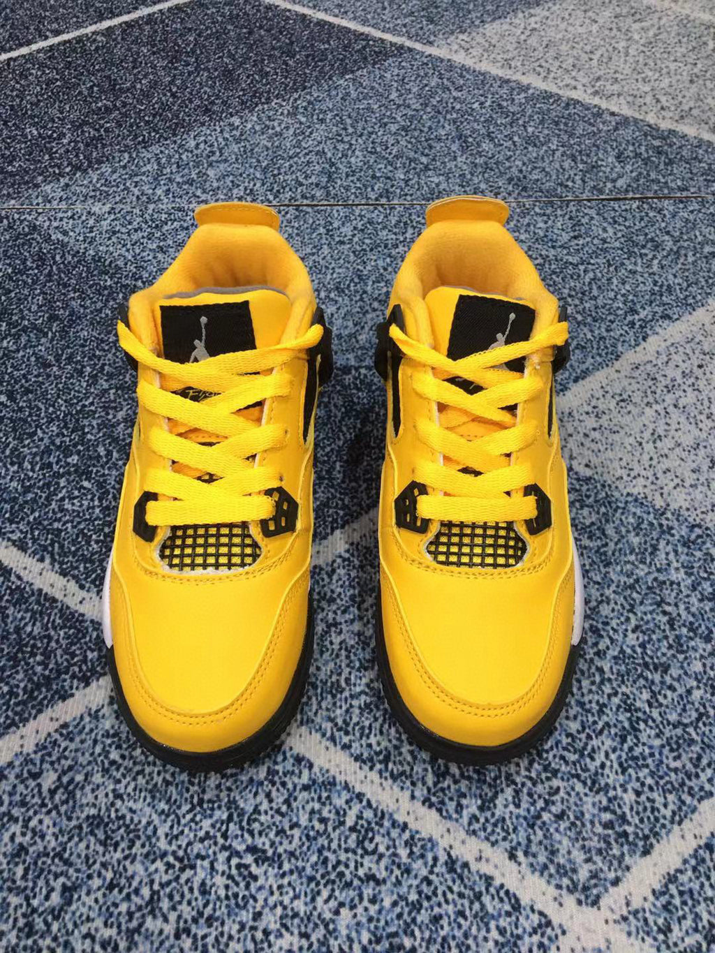 Jordan 4 children's sports shoes" Yellow"