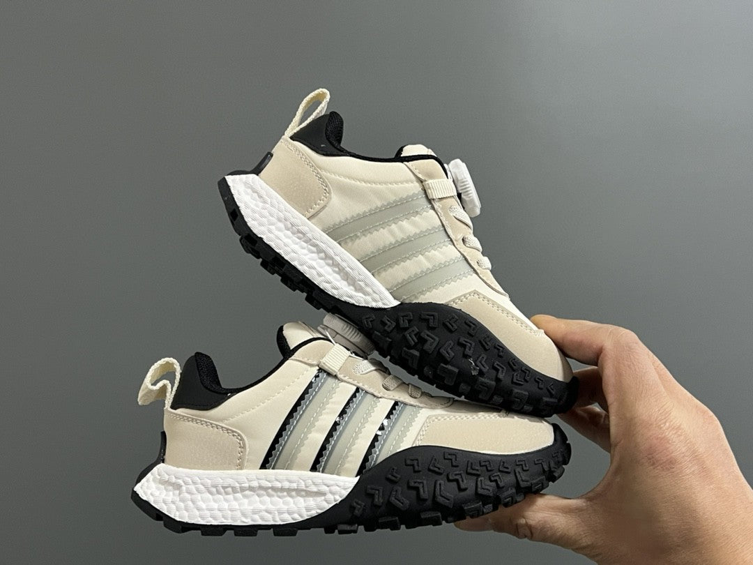 Adidas lock buckle children's dad sports shoes" cream, white"