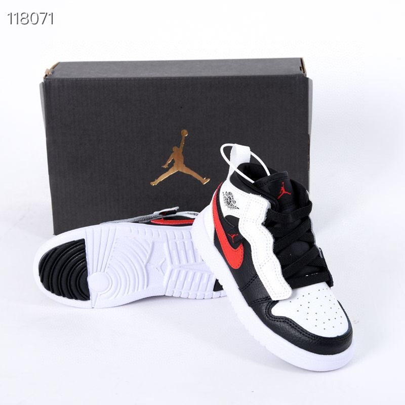 Jordan high top elastic band" white, black"