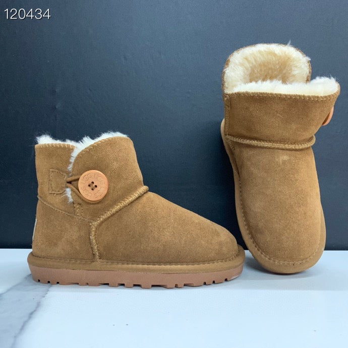 UGG mahogany buckle children's snow boots" brown"