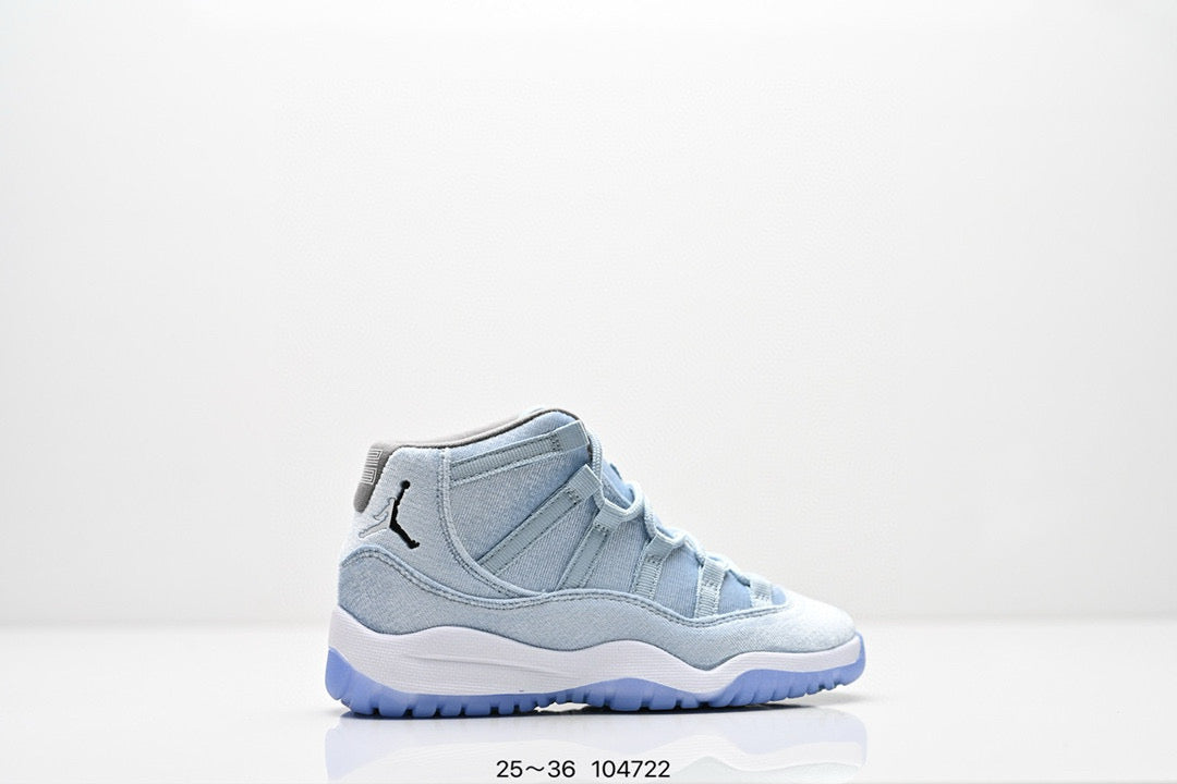 Joe 11 high-top high-quality children's shoes" basketball" light blue"