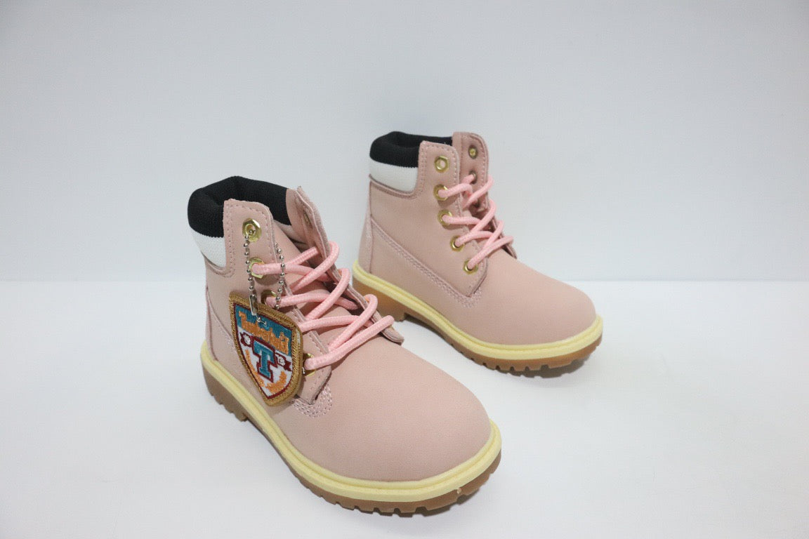 Timberland knitted children's work boots" pink"