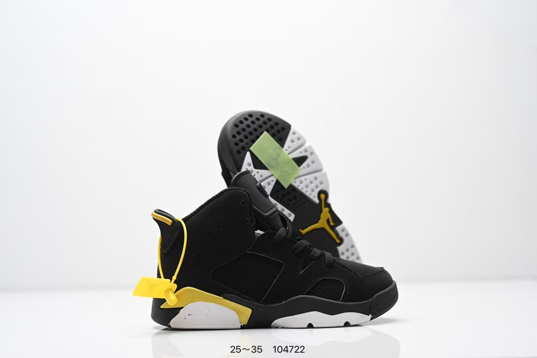 Joe 6 split leather children's shoes "black, yellow"