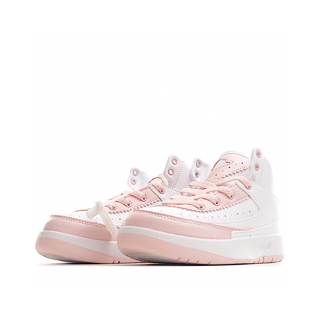 Jordan 2 retro running shoes for kids " white, pink"
