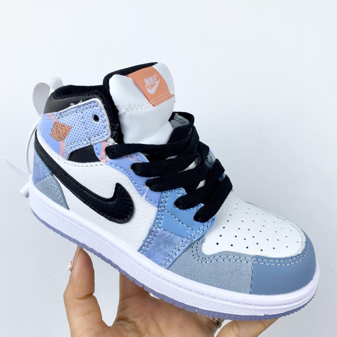 Joe 1 high top stitching" white, gray, blue"