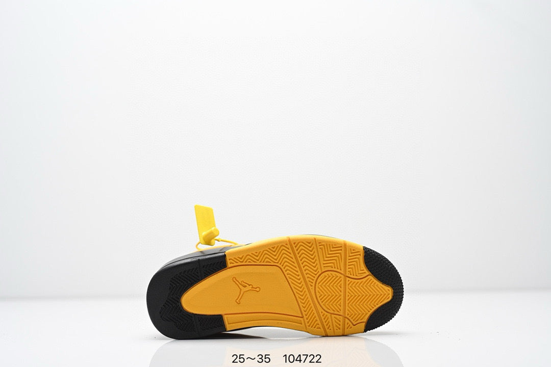 Jordan 4 low-top air cushion basketball shoes" yellow, black"
